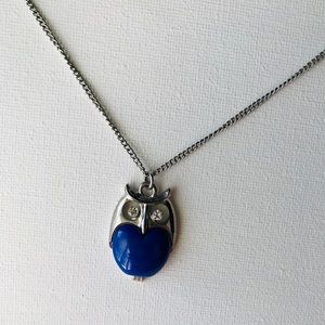 Deep Periwinkle Owl Necklace